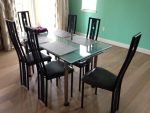 Scandinavian design dining table and chairs for sale