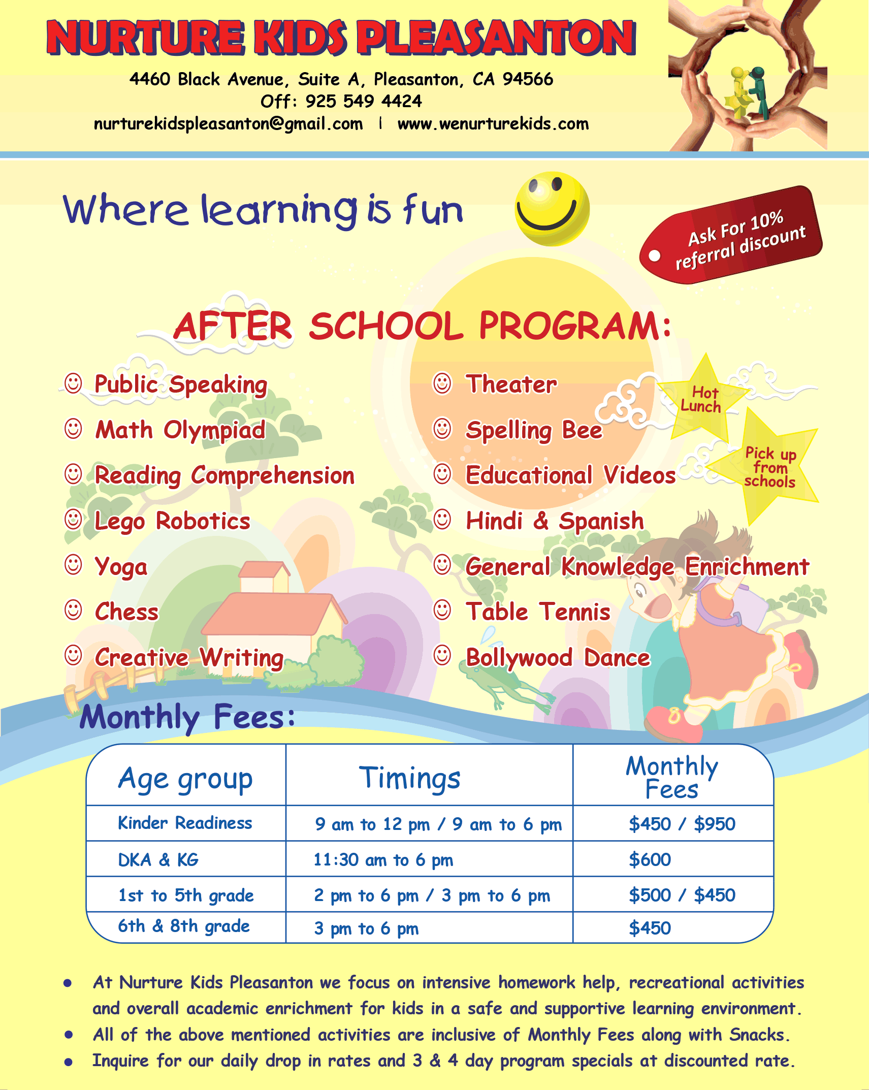 After School FLyer Connecting People In San Ramon Dublin Pleasanton 