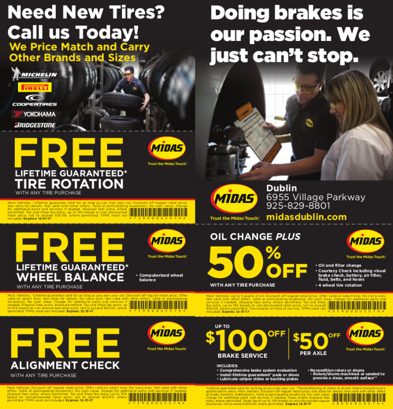 Brakes Oil Change Tires Connecting people in San Ramon, Dublin