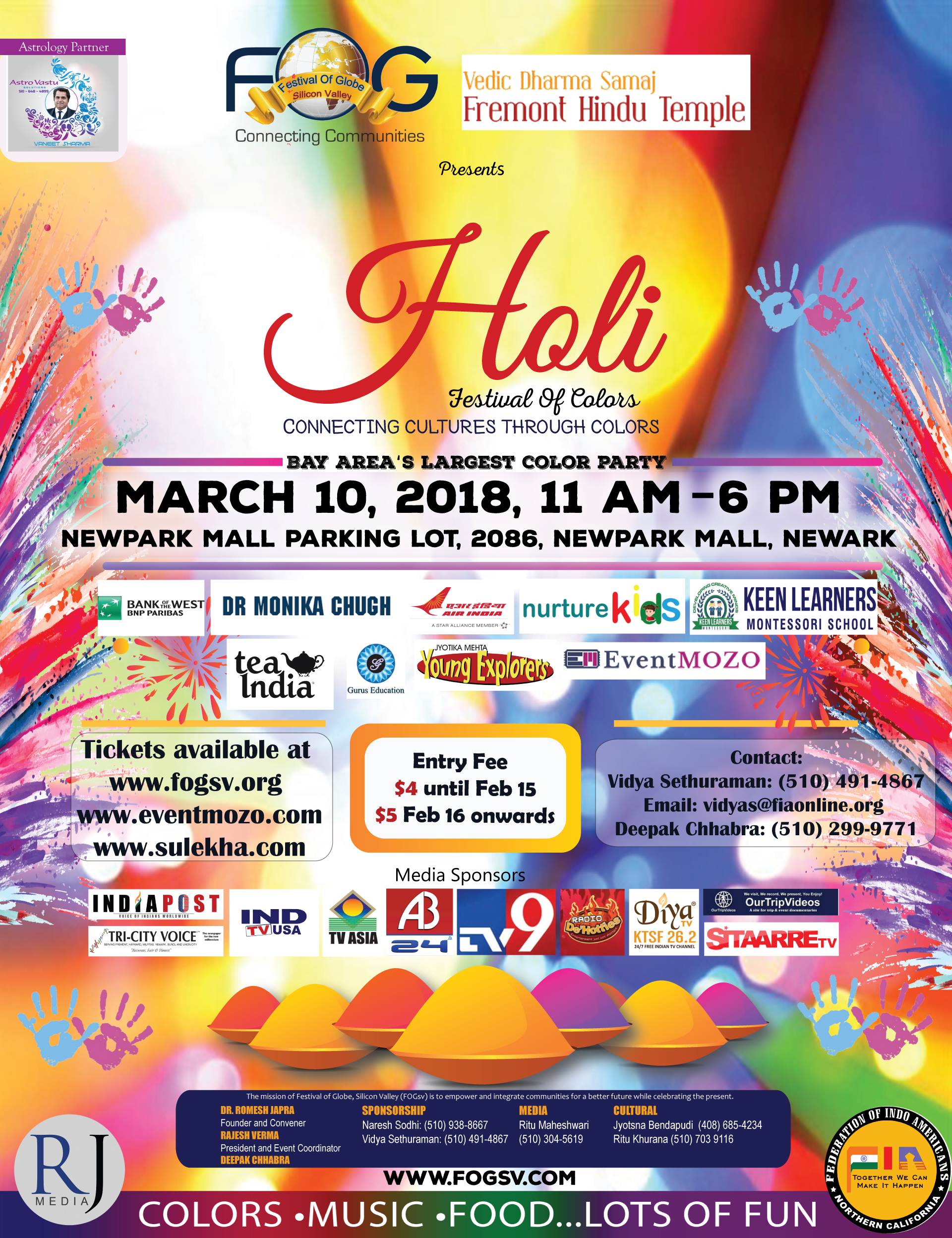 Festival of Colors Holi Newark Park Mall, Newark Connecting people