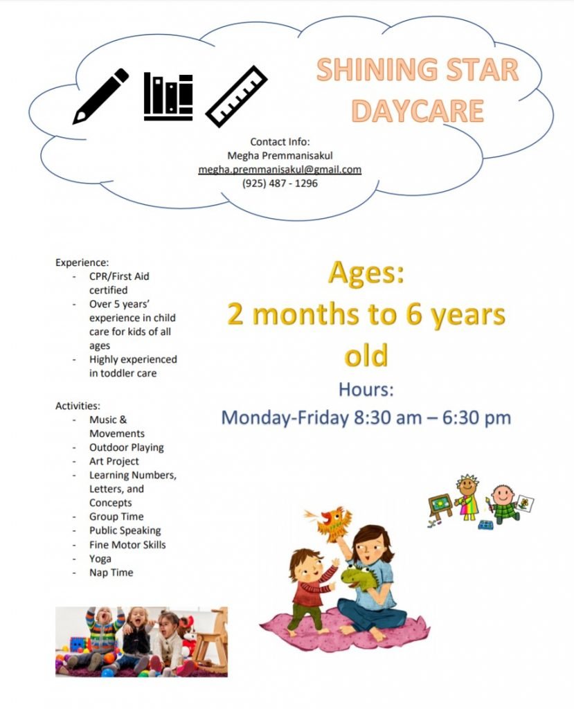 Shining Star Day Care in Dublin, Ages 2 months6 years Old Connecting